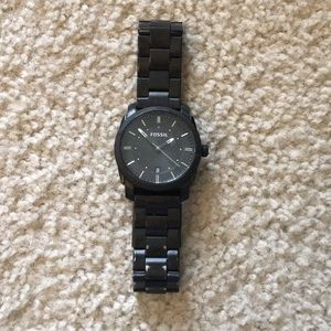 Fossil watch with inscribed words